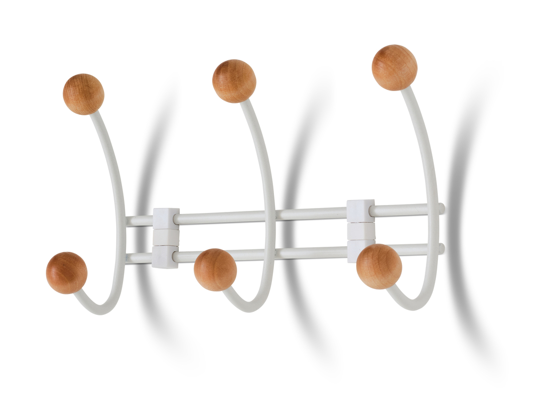 Knagerække 3 knage Berry Hvid