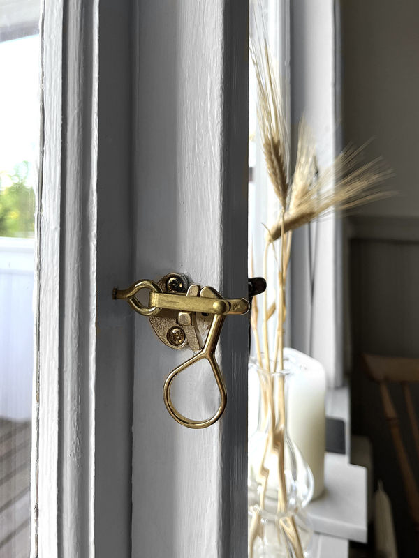 Vinduslukker uten skrue 280 Polert messing