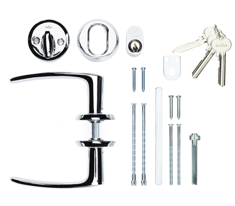 Ytterdørsett uten låskasse A2560 Krom