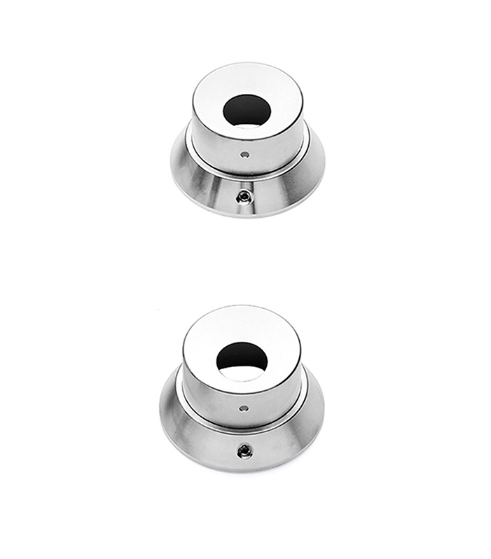 Sylinderkopp til rund sylinder Rustfrit