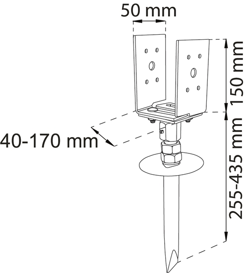 Søylesko CSUA Varmgalvanisert | Habo